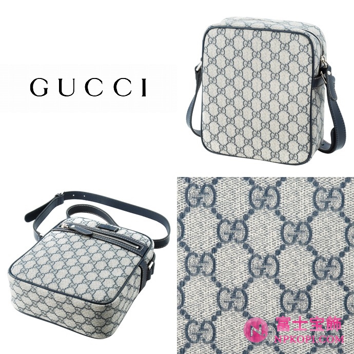 GUCCI/グッチ コーティングキャンバスGG柄斜め掛けショルダーバッグ 233268 FP47N 4075 